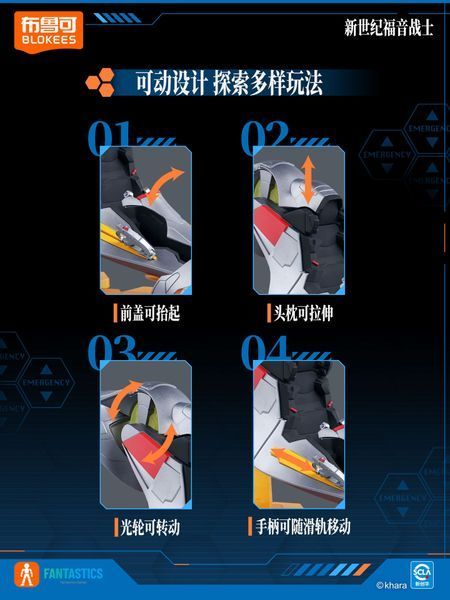 Лімітована фігурка-конструктор Аянамі Рей з кріслом керування Єви - Evangelion Shin Gekijouban - Ayanami Rei - Fantastics Series - Entry Plug Interior n067 фото