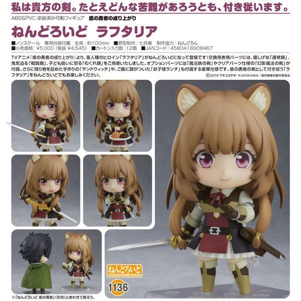 Фігурка Рафталія - нендороїд - Tate no Yuusha no Nariagari - Raphtalia - Nendoroid (#1136) (Good Smile Company) J01955 фото