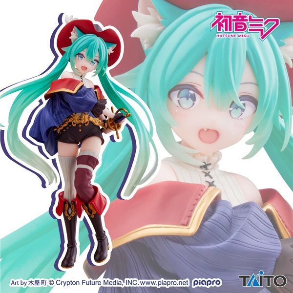 Фігурка Вокалоїд - Хатсуне Міку - кіт у чоботях - Hatsune Miku - Hatsune Miku Wonderland Series - Nagagutsu o Haita Neko J01686 фото